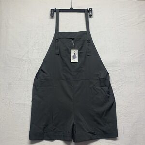 Mokayee Women's Gray Romper Shorts with Pockets 4" Inseam - Size L